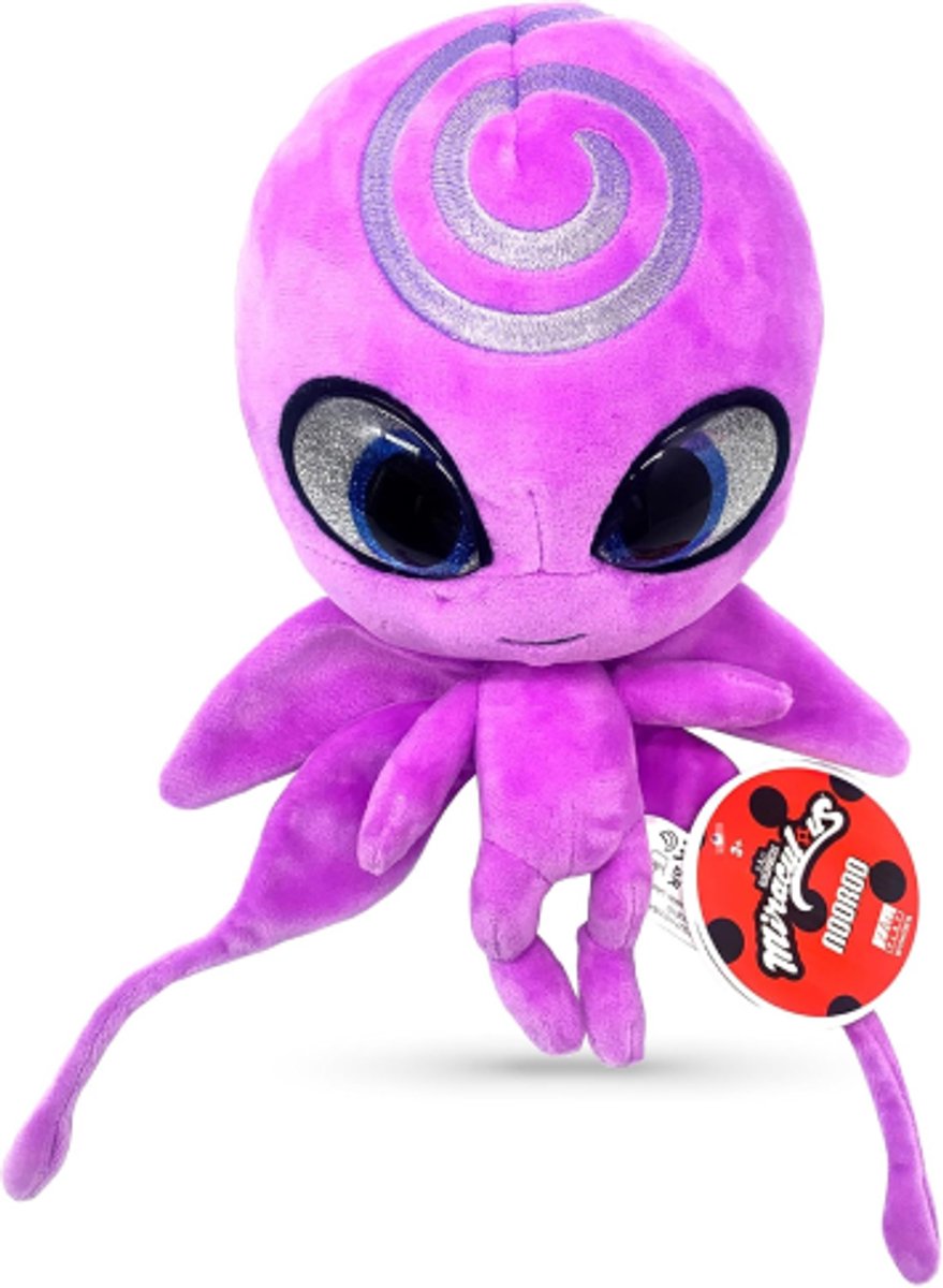 Nooroo - Miraculous Pluche Knuffel 24 cm - Speelgoed Knuffels voor Kinderen Jongens Meisjes - Miraculous Ladybug Plush