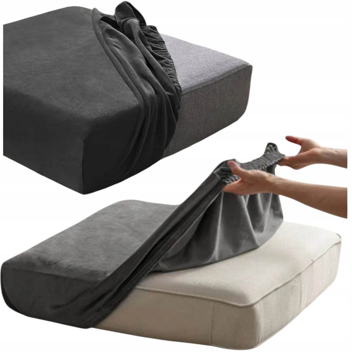 Elastische Velours Sofahoes voor 2/3 persoons bank - Comfortabel & Duurzaam