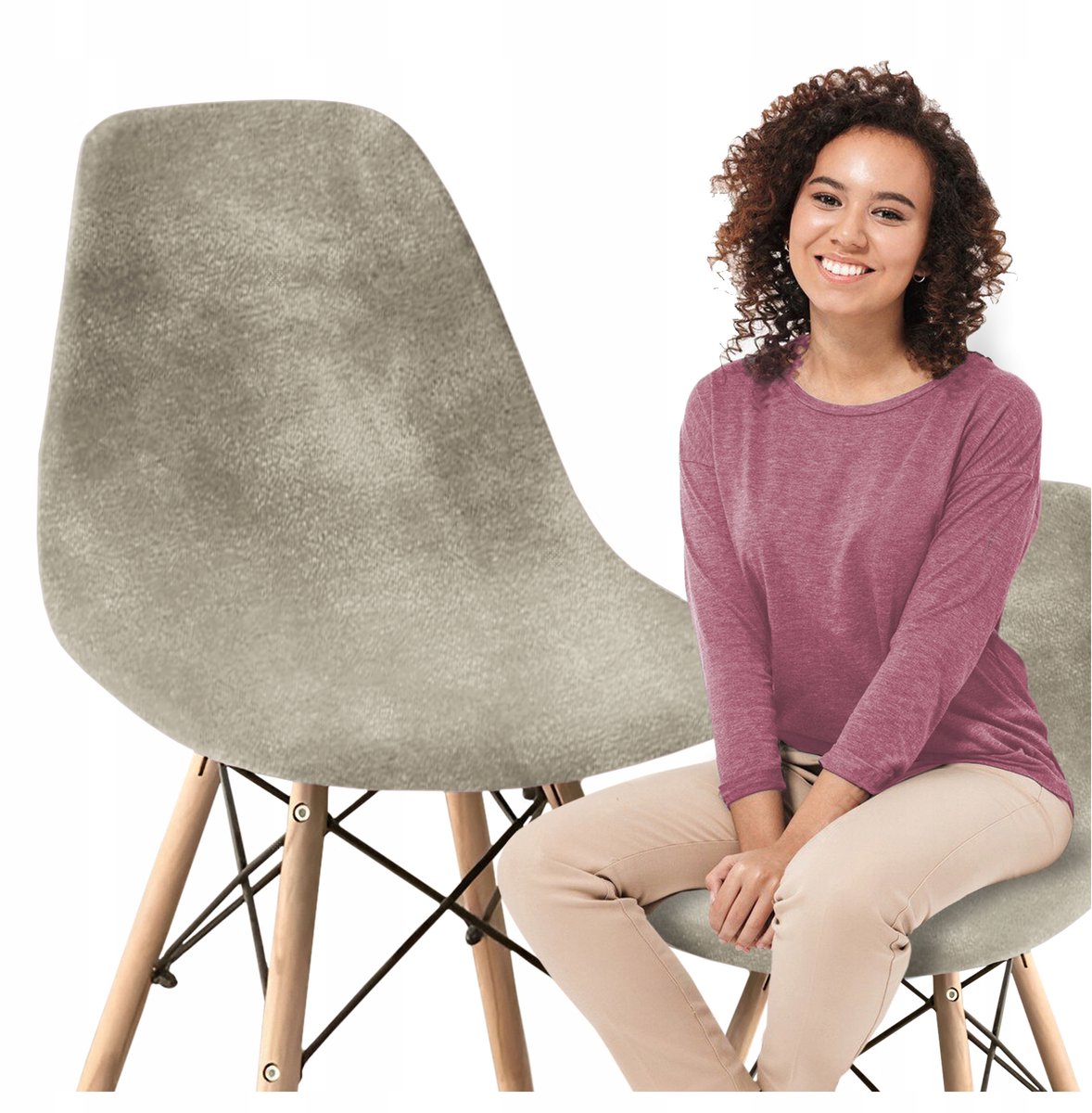 Elastische Velours Stoelhoes Scandinavisch - Luxe & Bescherming