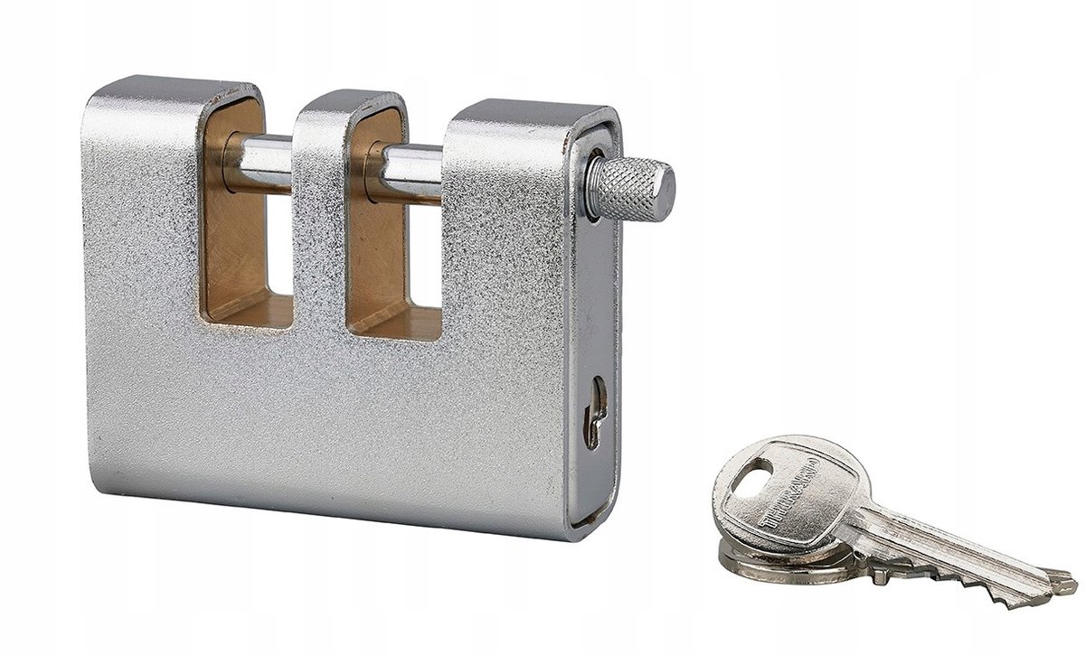 LAND BLINDE Versterkte Behuizing Hangslot 90mm Dubbele Beugel 2 Sleutels