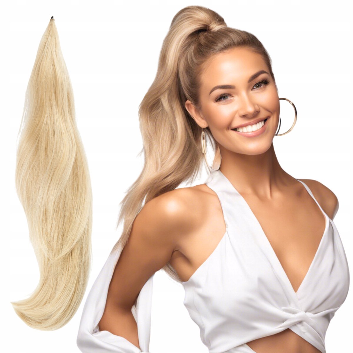 Cameron Hair Elastische Paardenstaart 75cm - Zandblond Synthetisch Haar