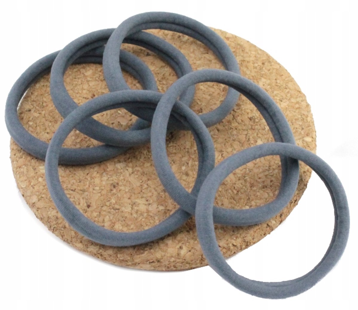 Merkloze Haarbandjes Set van 6 - Extra Elastisch en Duurzaam Grijs