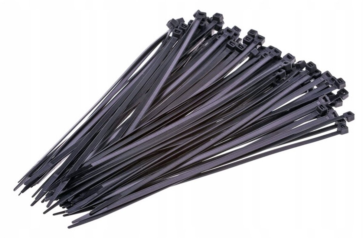 Zwarte kabelbinders 2,5x100mm - 100 stuks