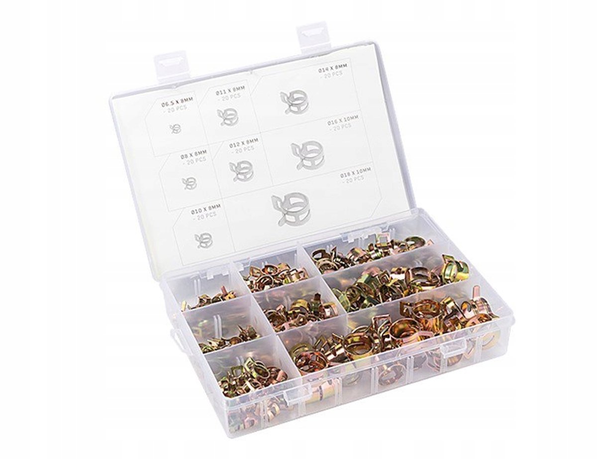 Set van 160 stuks veerringen, universeel