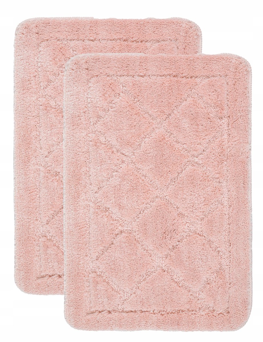 Zachte Antislip Badkamermat Set 2 Stuks Roze 40x60cm