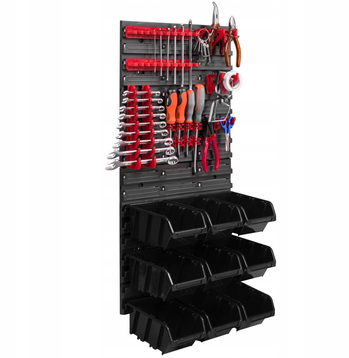 Gereedschapswand 39x78 cm - Wandorganizer met Bakjes en Haken