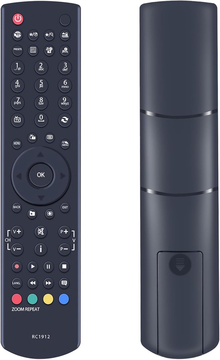 Afstandsbediening voor Telefunken TV - Vervangend model RC1912 - Compatibel met diverse types - Eenvoudig in gebruik - ShopVlot