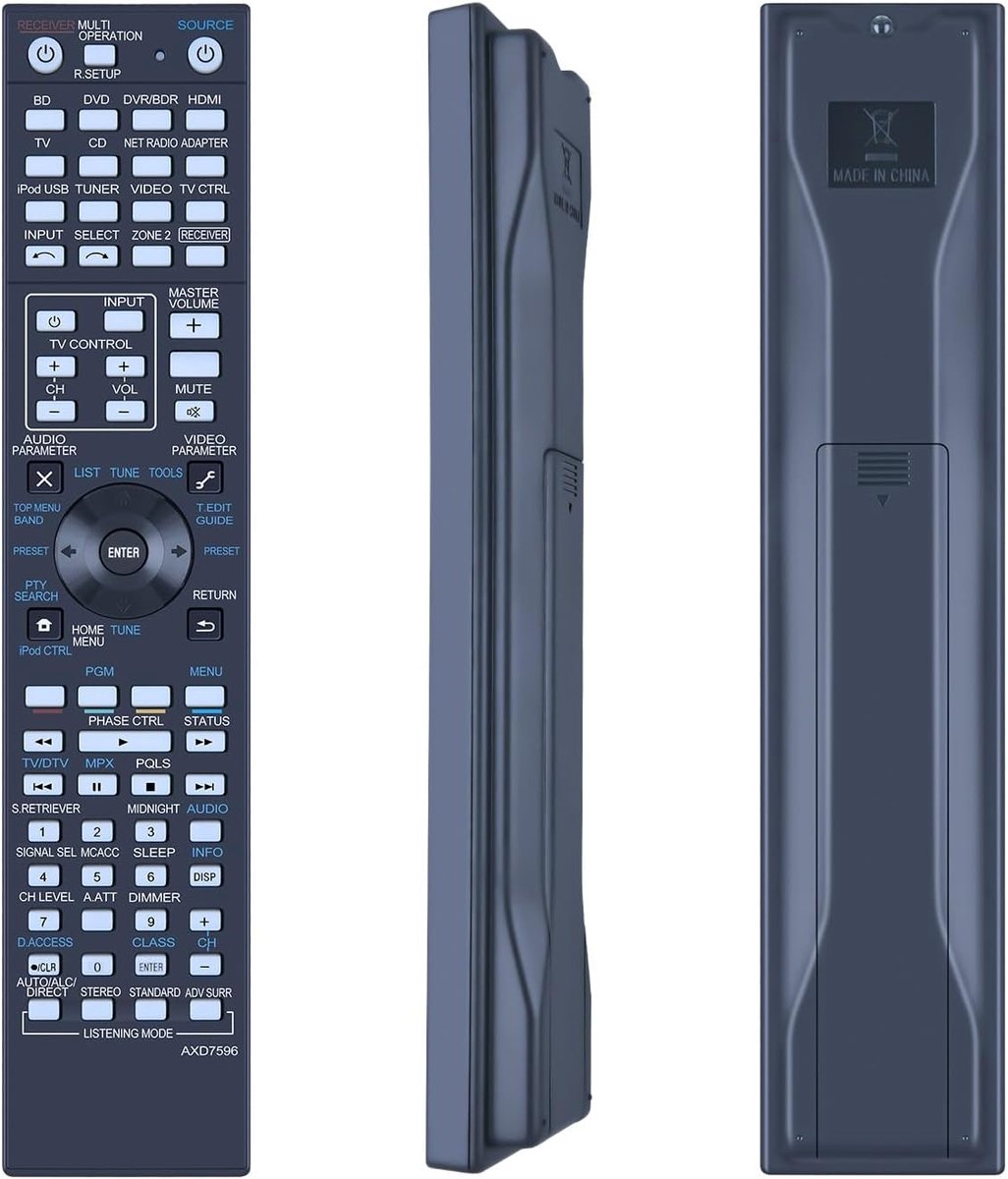Afstandsbediening AXD7596 - vervangend model - infrarood - breed compatibel met Pioneer ontvangers - ShopVlot