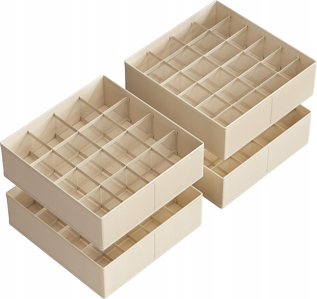 Set van 4 Organizers voor Lades en Kasten - Beige
