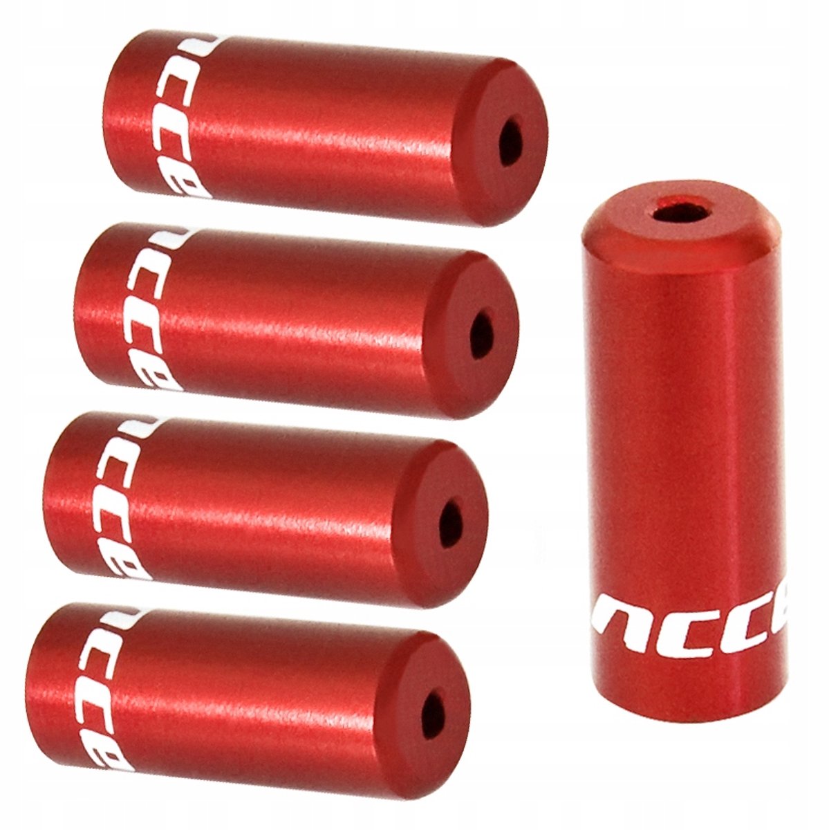 Accent Rood Aluminium Versnellingskabel Eindkapjes - 5 stuks