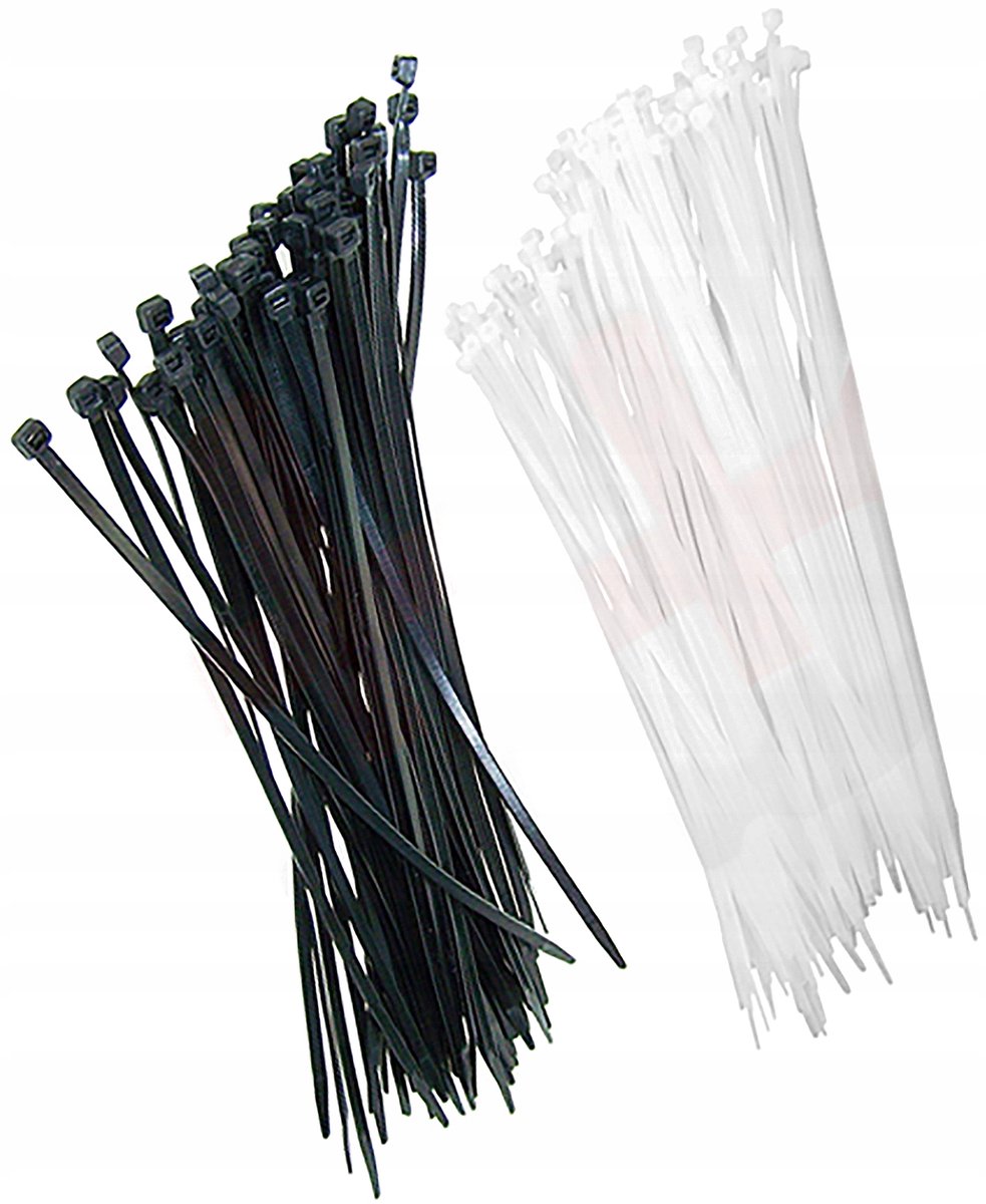 Nylon kabelbinders 2,7x250mm 48st wit/zwart