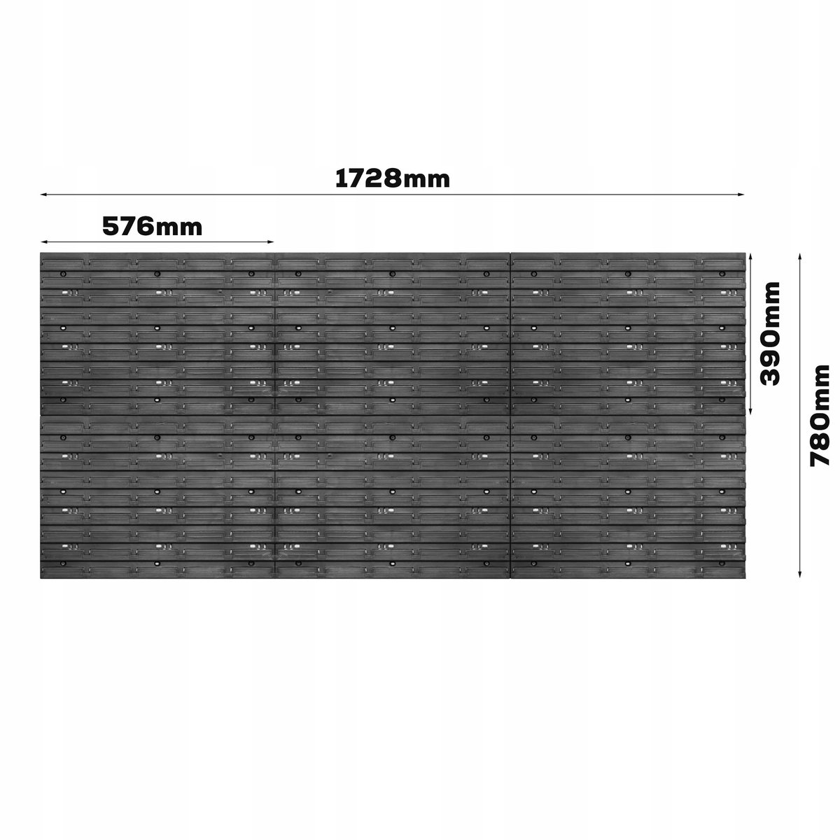 Gereedschapswand 172x78cm met 48 Bakjes & Houders