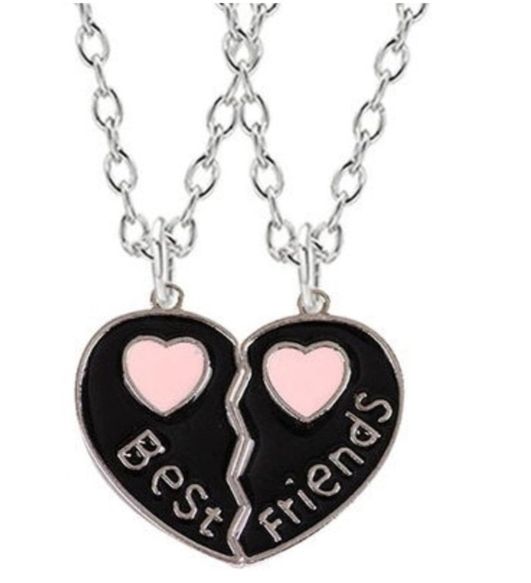 Kettingen voor Best Friends | BFF | Vriendschapsketting | Zwart-Rose
