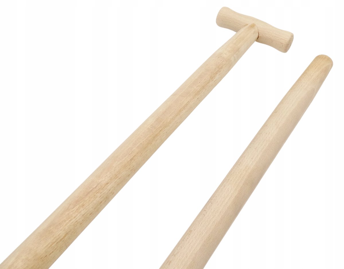 Houten Schopstaal 100 cm, diameter 36 mm, T-greep