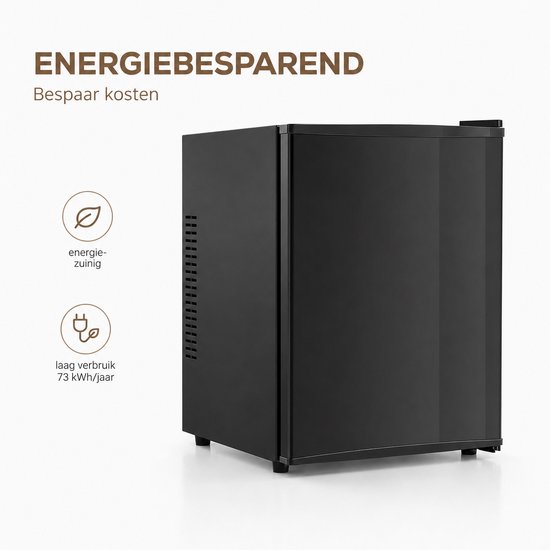 Celestul Mini Koelkast 44L - Koelkast met Vriesvak - Stille Minibar 41 dB - Compacte Koelkast voor Slaapkamer, Kantoor & Studentenkamer - Zwart — afbeelding 5