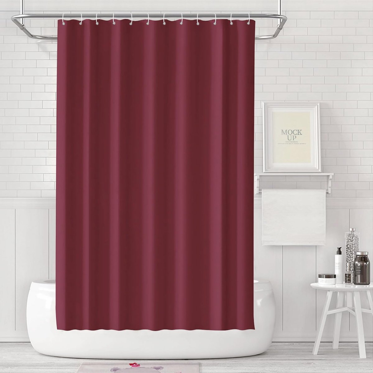 LUKDUNG 180 x 180 badgordijn, douchegordijn, anti-schimmel in de badkamer, gordijn voor badkuip, douche, van - ShopVlot