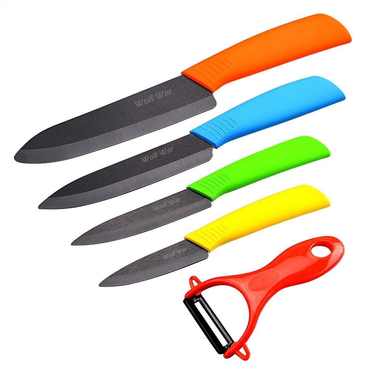 Keramische messenset 5-delig - Super scherp - Roestvrij en vlekbestendig - Perfect voor elke keuken - ShopVlot