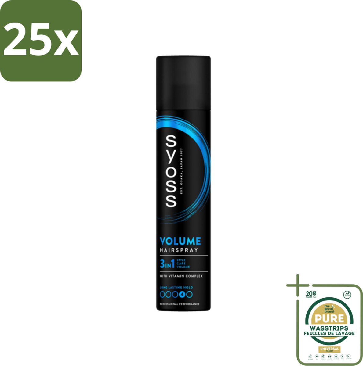 25 x Syoss - Volume - Haarspray - Lift & Volume - 300 ml - Grootverpakking - Haarspray Volume - Haarspray Lift - Haarspray 3 In 1 - Haarspray Voor Volume - Haarspray Voor Fijn Haar