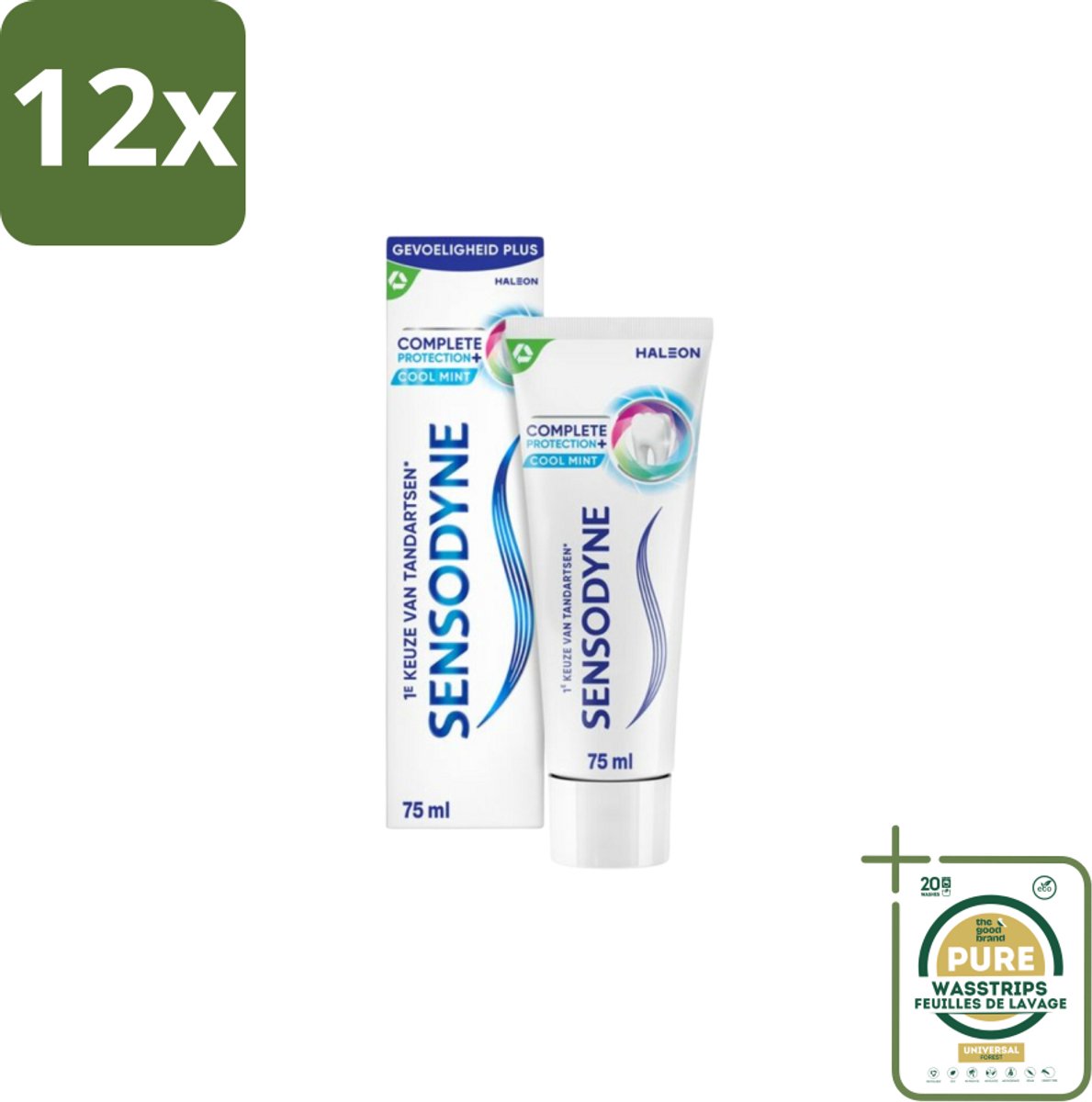 Sensodyne - Tandpasta - Complete Protection + Cool Mint - Koele Munt - 75 ml - Voordeelverpakking - 12 stuks - Sensodyne - Complete Protection