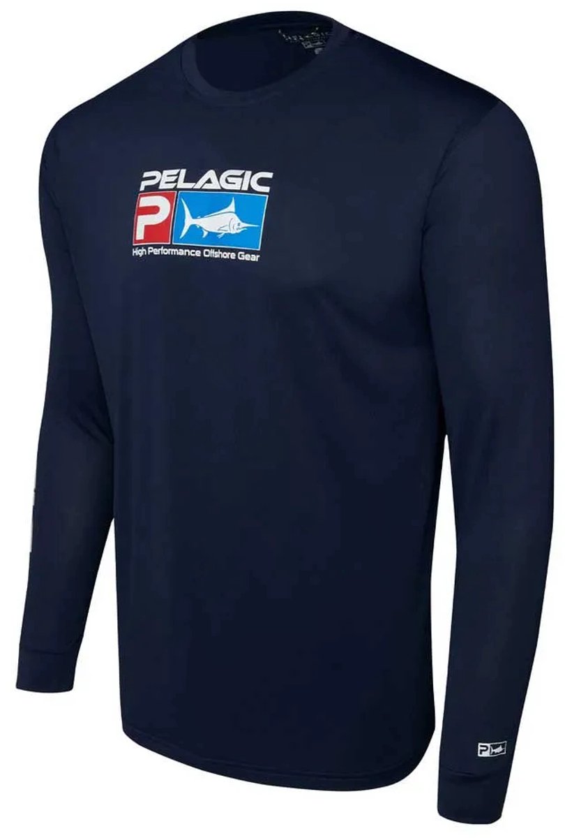 Pelagic Aquatek Deluxe Uv-werende Langarm T-shirt Blauw M Man