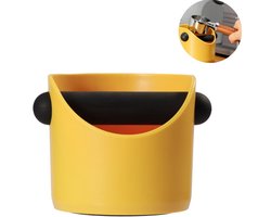 1 stuk -mini koffiedikbakje - koffiedikdoos - koffiedik opvangbak - Versterkt dik - rond model - compact mini formaat - Koffiewinkel, koffiebar - zonnebloemgeel
