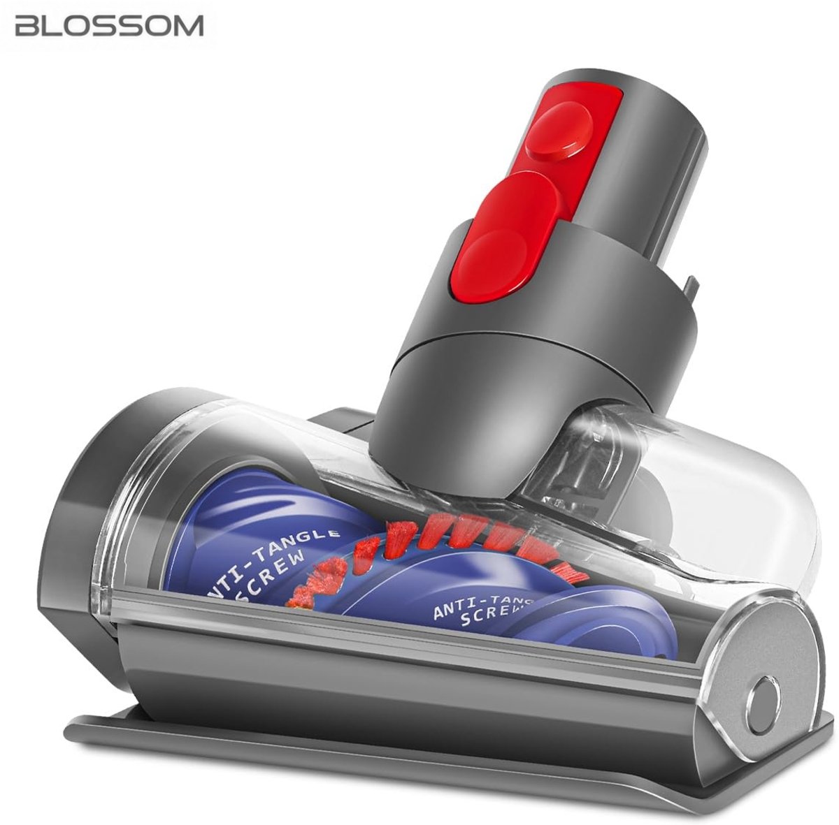 BLOSSOM Schroefvormige Anti-Klit Borstel voor Dyson V7/V8/V10/V11/V15 - Mini Turbo Zuigmond - Verwijdert Dierenharen, Mensenhaar & Huisstofmijt - Universeel Accessoire