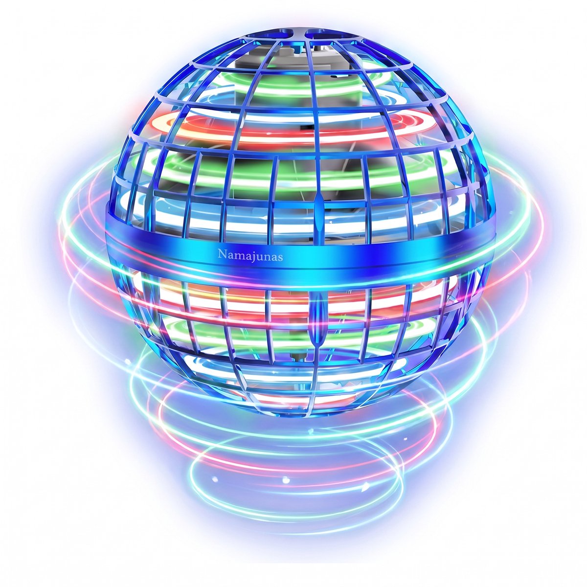 Namajunas Flying Ball – Mini Drone voor Binnen, Fly Spinning Ball & Flying Spinner met LED, Fidget Toy en Boomerang Spinner, Interactief Speelgoed voor Kinderen en Volwassenen, Kerstcadeau