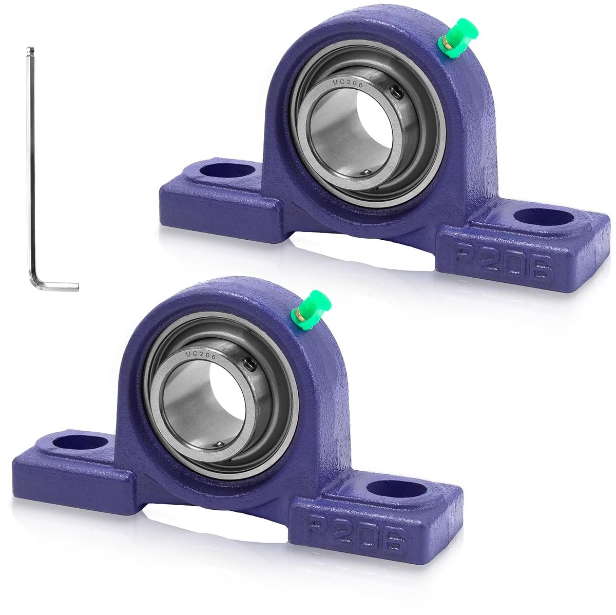Cushion Block Bearing UCP 206 - Grijs gietijzer - Hoogwaardige lagers met bronzen smeernippel - ShopVlot