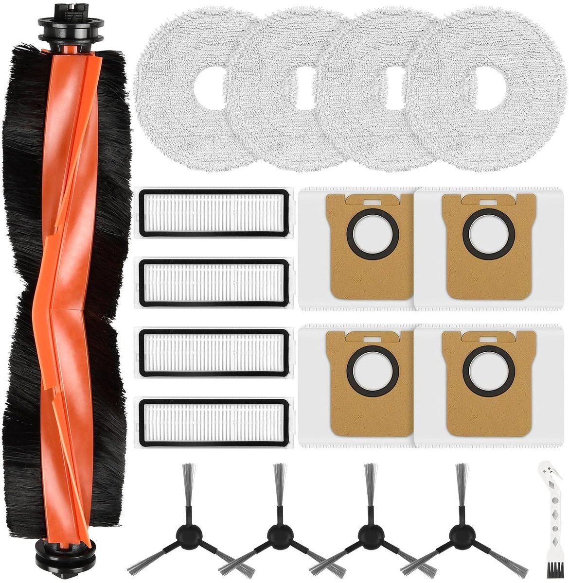 Dailygoods - 18 Stuks Accessoires voor Xiaomi Robot Vacuum X20 - Reserveonderdelen Set