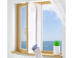 QORA® Raamafdichting Airco – Raamafdichting Mobiele Airco – Raamafdichting Airco Universeel – Wit – 400cm x 10cm x 1cm