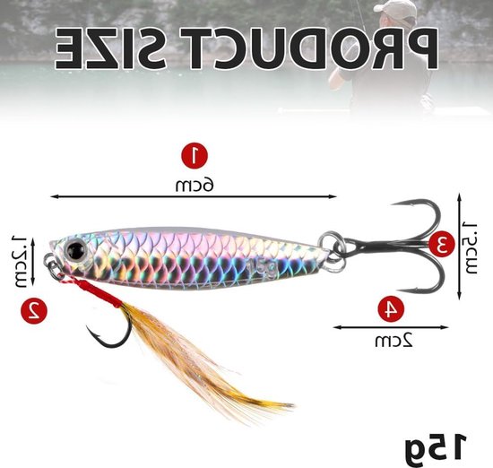 Mackerel Aas voor Zeevissen, Spinners met Veertjes en Dubbels, Perfect voor Makreel, Baars en Forel Vissen — afbeelding 5