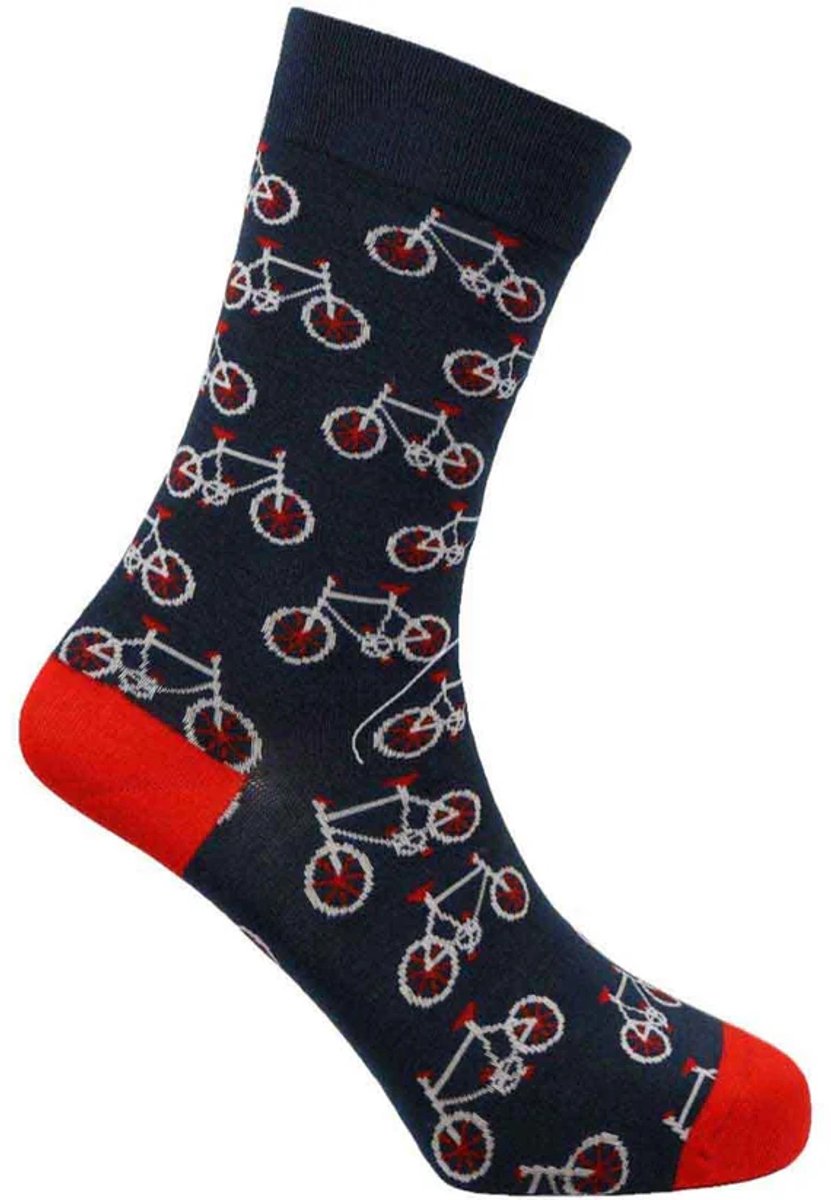 SEXY SOCKS Bicycles Fietsen Bamboe Sokken – Grappige en Vrolijke Bamboo Socks – Unisex Dames & Heren One Size Fits All – Leuk Verjaardagscadeau, Kerstcadeau en Christmas Gift – Comfortabele Gebreide Sokken