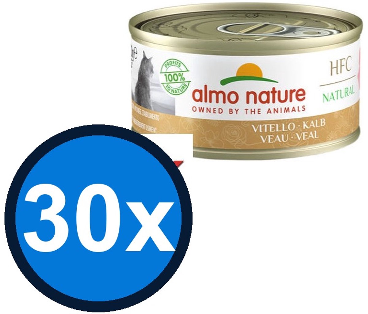 48x Almo Nature HFC - Kalf - Kattenvoer Natvoer - 70g