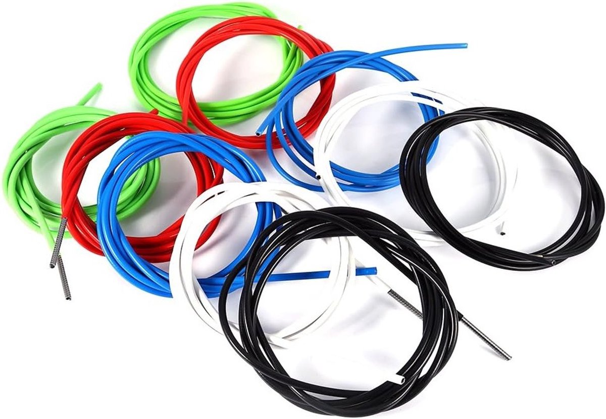 Kabelbescherming voor Fietskabels, Rood, 2 m, Geschikt voor Versnelling en Rem, Accessoires voor Mountainbike, Duurzaam en Flexibel