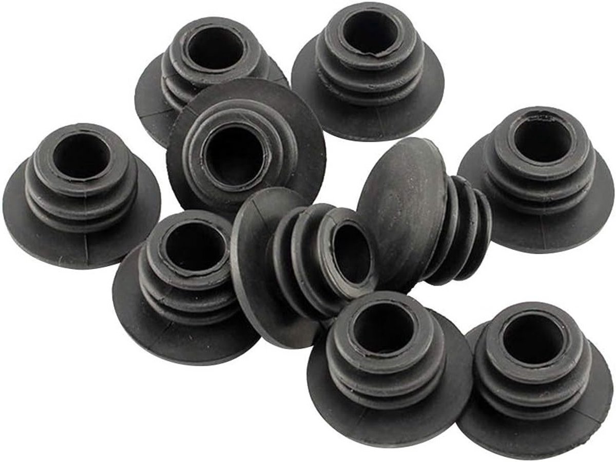 10 Stuks 22mm Fietshandvat Einde Caps voor Racefiets, Mountainbike en BMX Grip (Zwart)