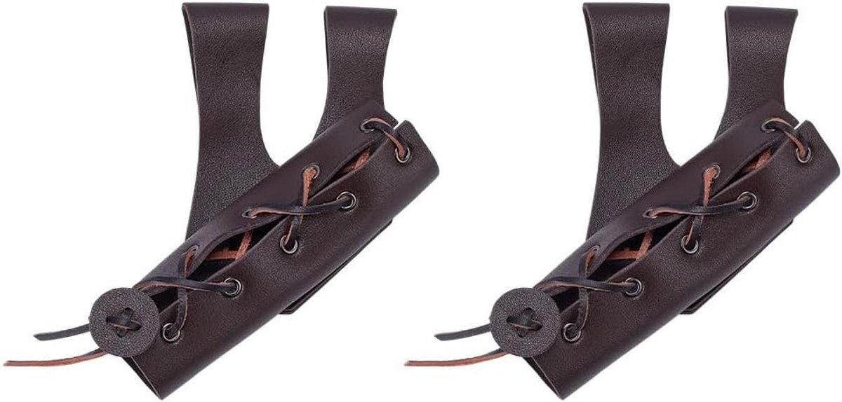 Middeleeuwse Ridder Zwaard Holster van Leer - Verstelbare Zwaard Schede voor Halloween en Renaissance Kostuums - Bruin Kleur en Duurzaam Ontwerp