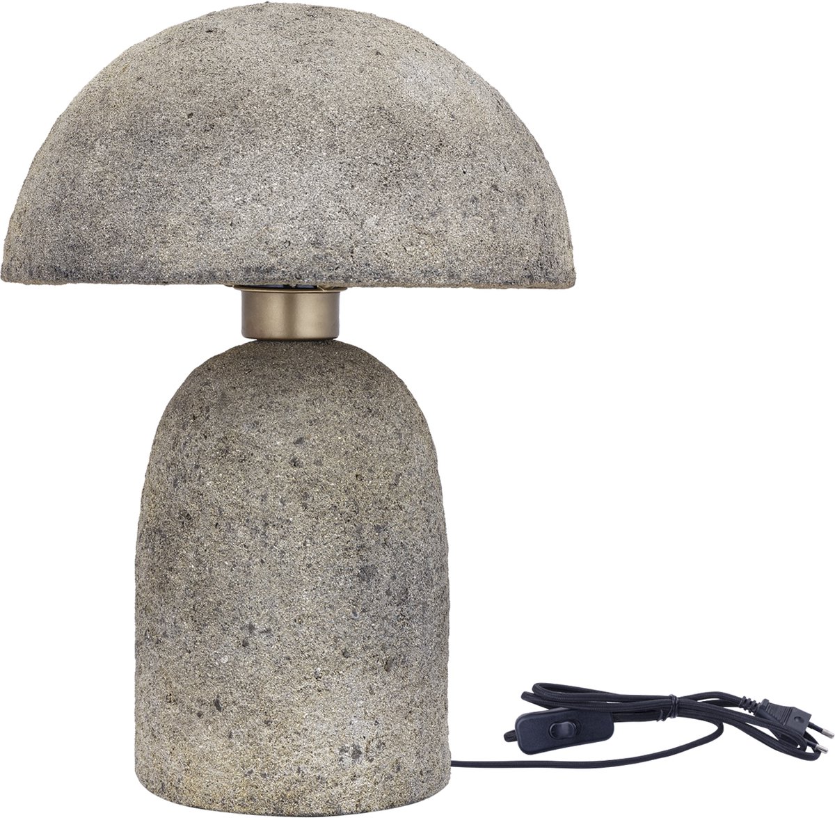 PTMD Calleb Gold Paper Machee Table Lamp W Round Cap S