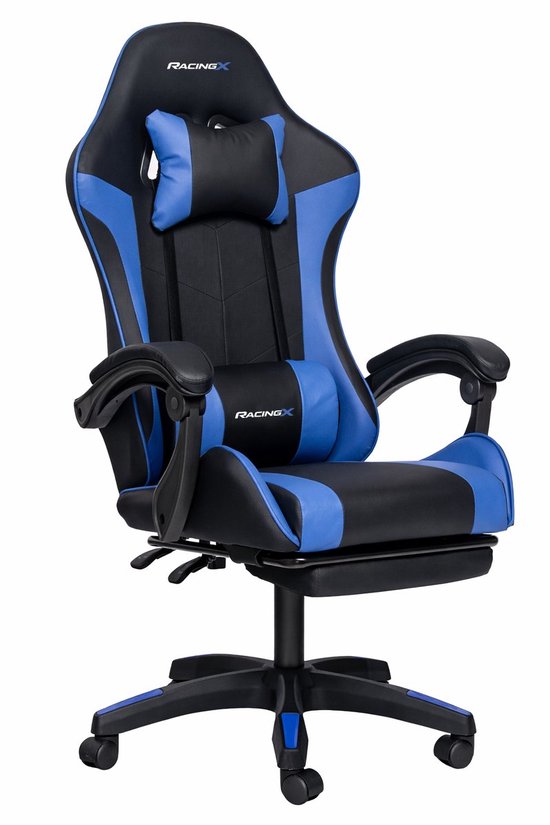 Gamestoelenland RACINGX Gaming Stoel Met Voetsteun - Gamestoelenland - €69,99