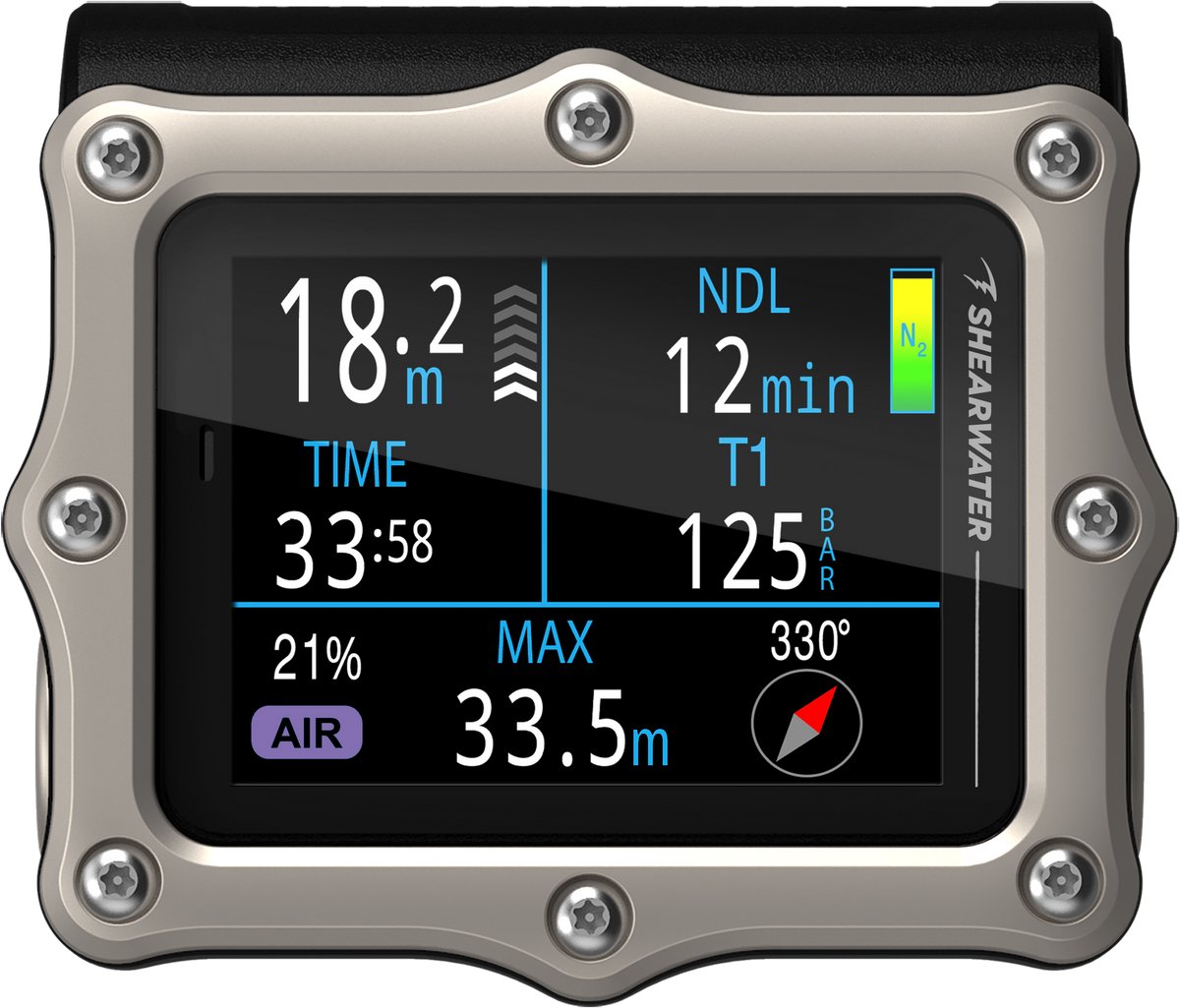 Shearwater Perdix 3 - Duikcomputer - Silver