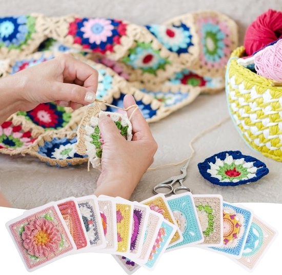 Mix en Match Haakpatronen: 50 Stuks Granny Squares, Creatieve Ontwerpen en Inspiratie voor Beginners en Gevorderden — afbeelding 3