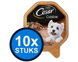 10x Cesar Cuisine - Kalkoen & Rund - Hondenvoer - 150g