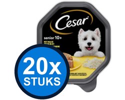 20x Cesar Senior - Kip & Rijst - Hondenvoer - 150g