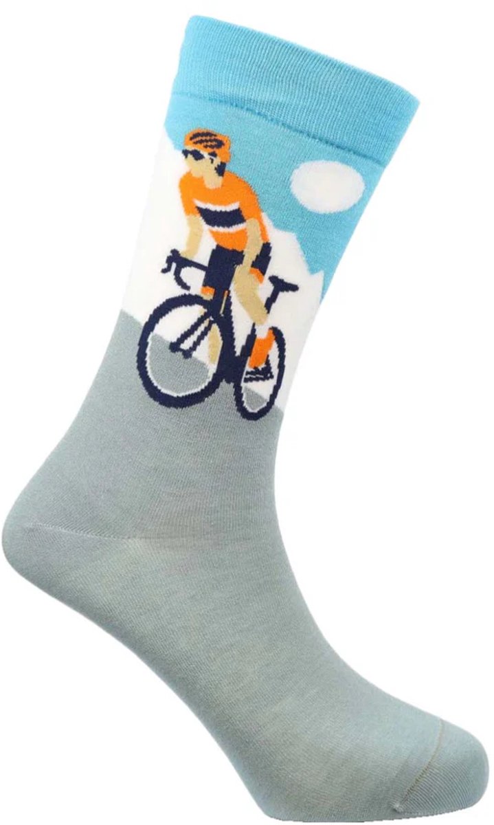 SEXY SOCKS Hill Climb Fietsen Bamboe Sokken – Grappige en Vrolijke Bamboo Socks – Unisex Dames & Heren One Size Fits All – Leuk Verjaardagscadeau, Kerstcadeau en Christmas Gift – Comfortabele Gebreide Sokken