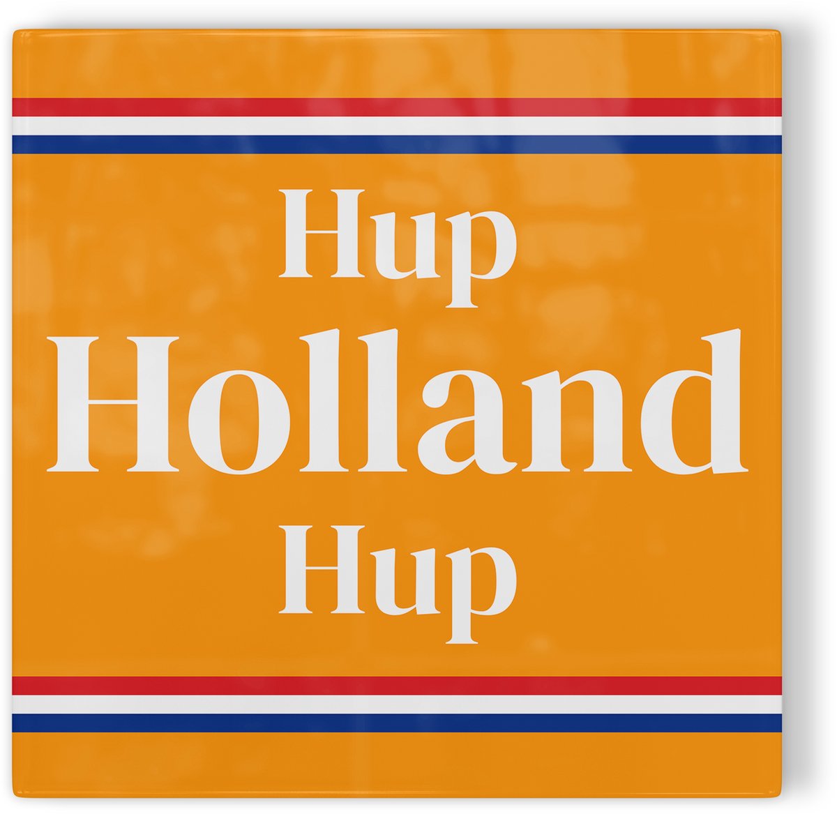 Tegeltje WK Voetbal Hup Holland Hup met Nederlandse vlag - oranje - Nederland tegeltje - Versiering WK