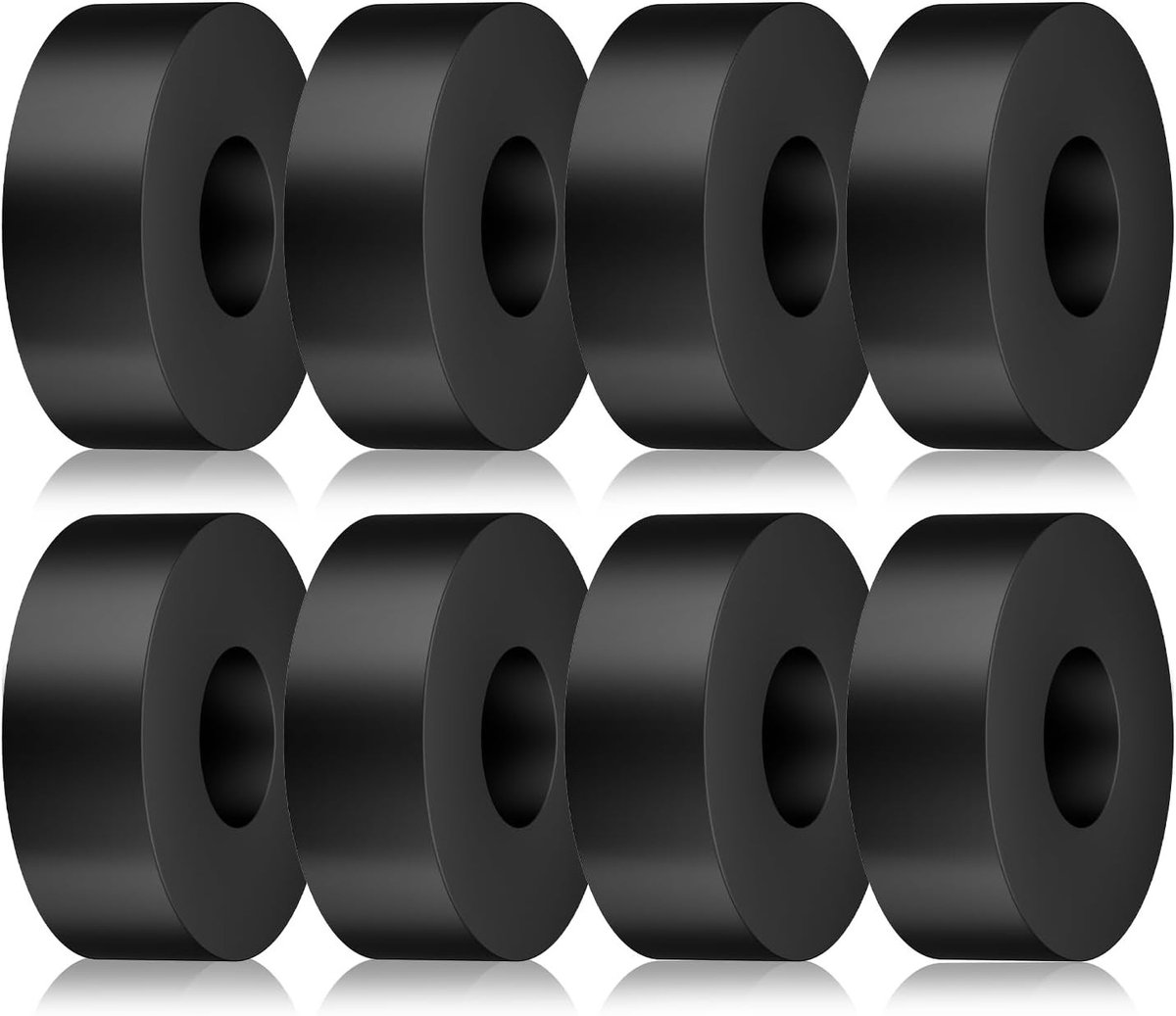 Set van 8 Rubber Isolatie Pads - 4cm OD, 1.2cm ID, 1cm Dikte - Antivibratie, Geluidsdemping en Mechanische Isolatie Ringen