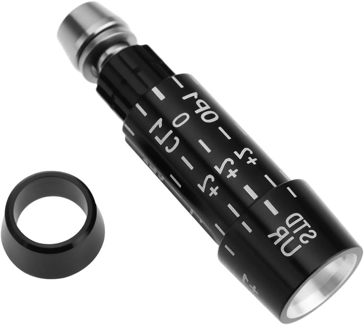 Rechthandige golfshaft met 0.35 inch en fairway adapters, geschikt voor Srixon ZX7 Z565 Z765 driver, zwart