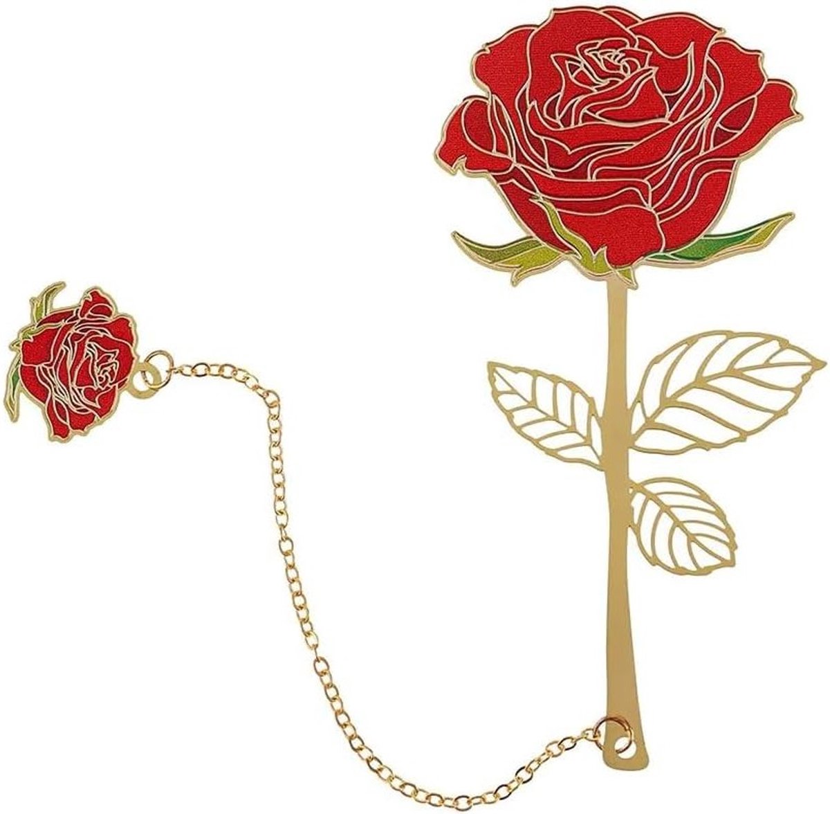 Roze metalen boekenlegger met hanger voor kinderen, vrienden en studenten - Perfect voor school en examens
