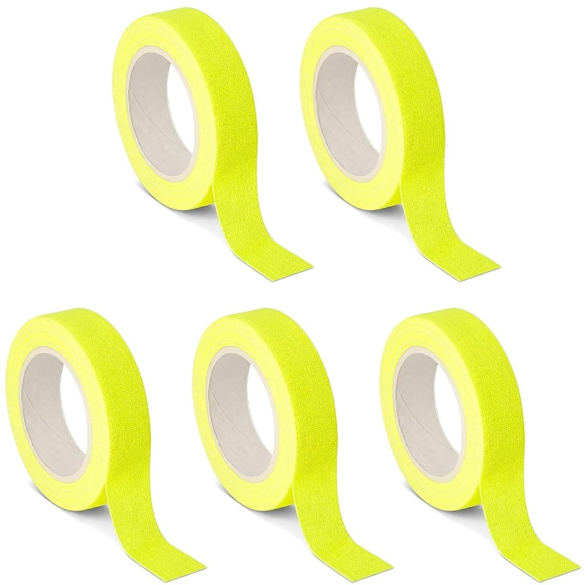 Fluorescerend plakband 15 mm x 5 m, sterk klevend neon tape voor markering, vloermarkering, feestdecoratie en doe-het-zelf projecten
