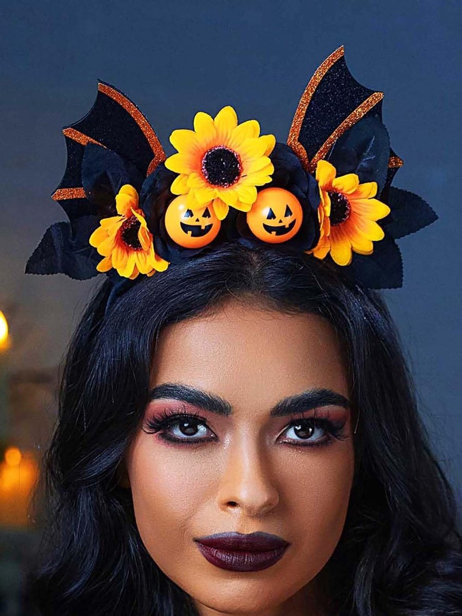 Halloween Haarbanden met Muizenoortjes en Zonnebloem voor Feestjes en Cosplay voor Dames en Meisjes