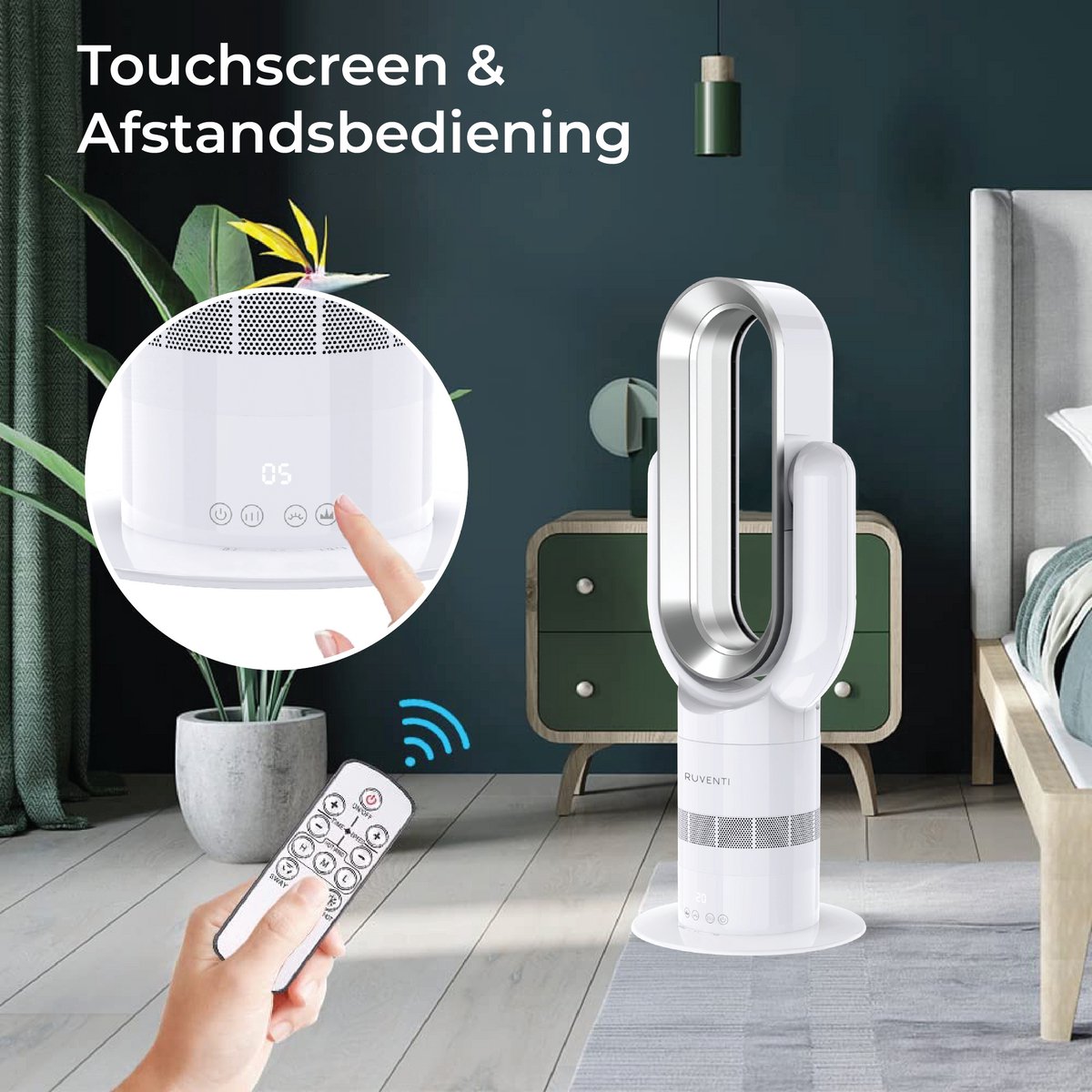 Ruventi Air Pro - Luxe 2-in-1 ventilator - Verwarmen & Koelen - Wit — afbeelding 4